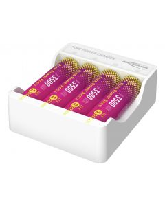 Lithium-Ladegerät Pure Power Set 4× Mignon AA Akkus und Lademodul