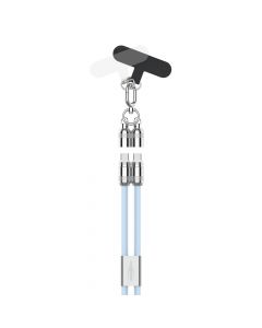 Lanyard Kabel USB-C zu USB-C, 120 cm / blau