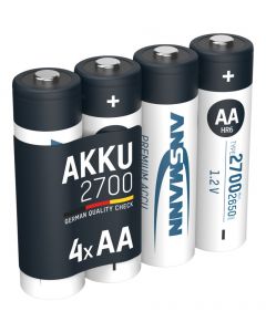 NiMH Akku Mignon AA Typ 2700 (min. 2650 mAh) 4er Blister