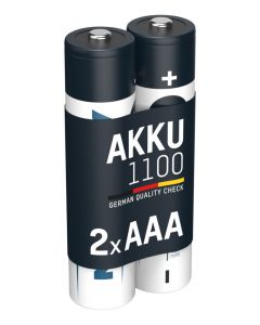 NiMH Akku Micro AAA Typ 1100 (min. 1050 mAh) 2er Blister