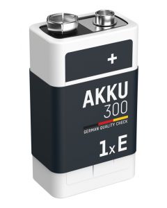 NiMH Akku 9V E-Block Typ 300 (min. 270 mAh) maxE 1er Blister
