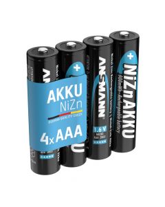 NiZN Akkus Micro AAA / 1,6 V / 0,9 Wh 4er Schrumpffolie