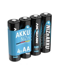 NiZN Akkus Mignon AA / 1,6 V / 2,5 Wh 4er Schrumpffolie