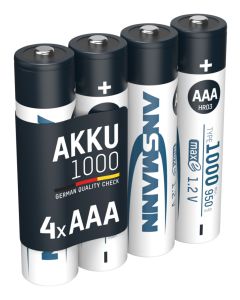  NiMH Akku Micro AAA Typ 1000 (min. 950 mAh) 4er Blister