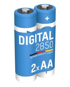 Digital NiMH Akku Mignon AA Typ 2850 (min. 2650 mAh) 2er Blister