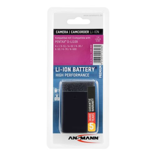 2-Power Ersatzakku Für Kamera – 1050 MAh, 7,4V Li-Ion, Kompatibel Mit D-LI109