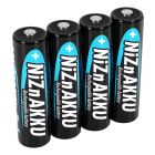NiZN rechargeable battery Mignon AA 2500mWh 4 pcs.